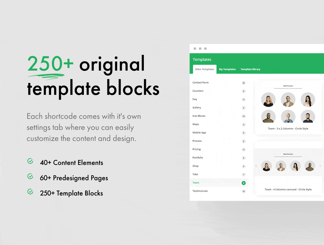 Ekko Theme Review - Over 200 Pre-Built Template Blocks